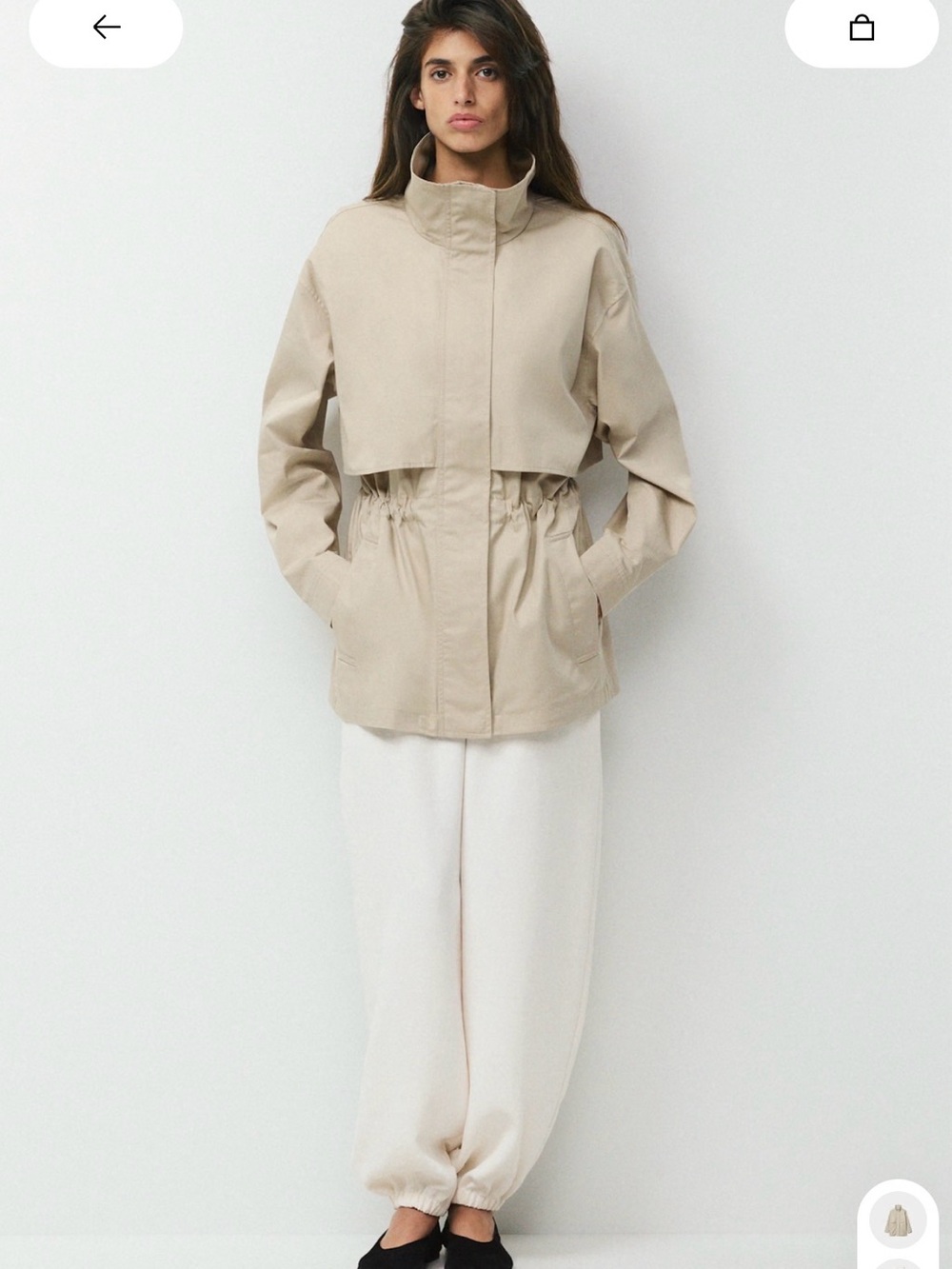 Aritzia Beige Cinch Jacket